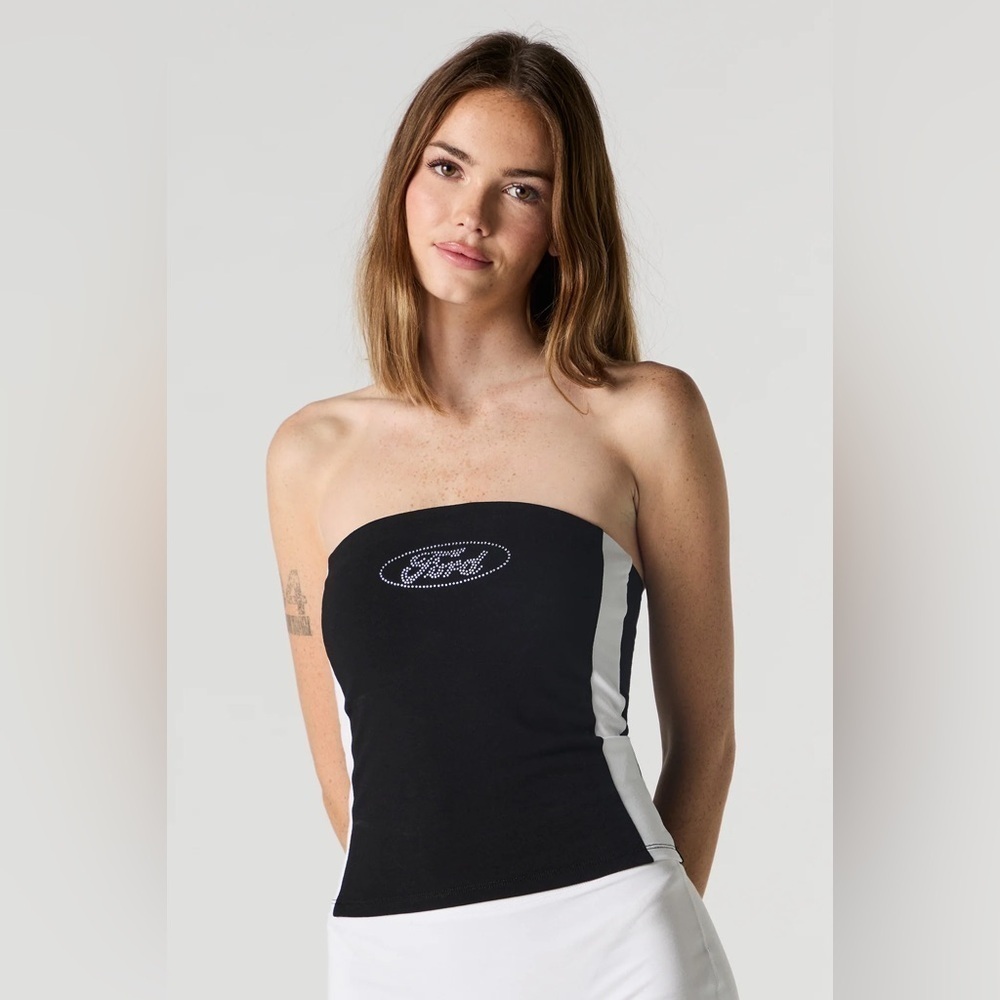 Ford women’s rhinestone color block tube top size XL